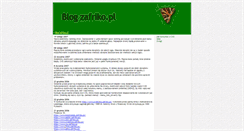 Desktop Screenshot of blog.zafriko.pl