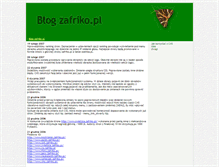 Tablet Screenshot of blog.zafriko.pl